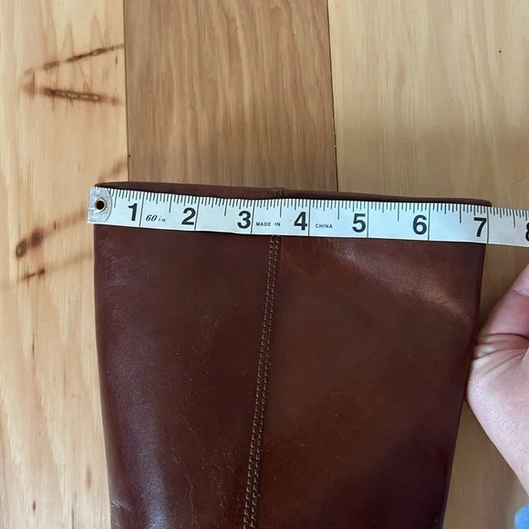 Vintage Nine West Q-Louisa 2 Brown Leather Flat Riding Boots Women’s Size 7.5 - Picture 14 of 14